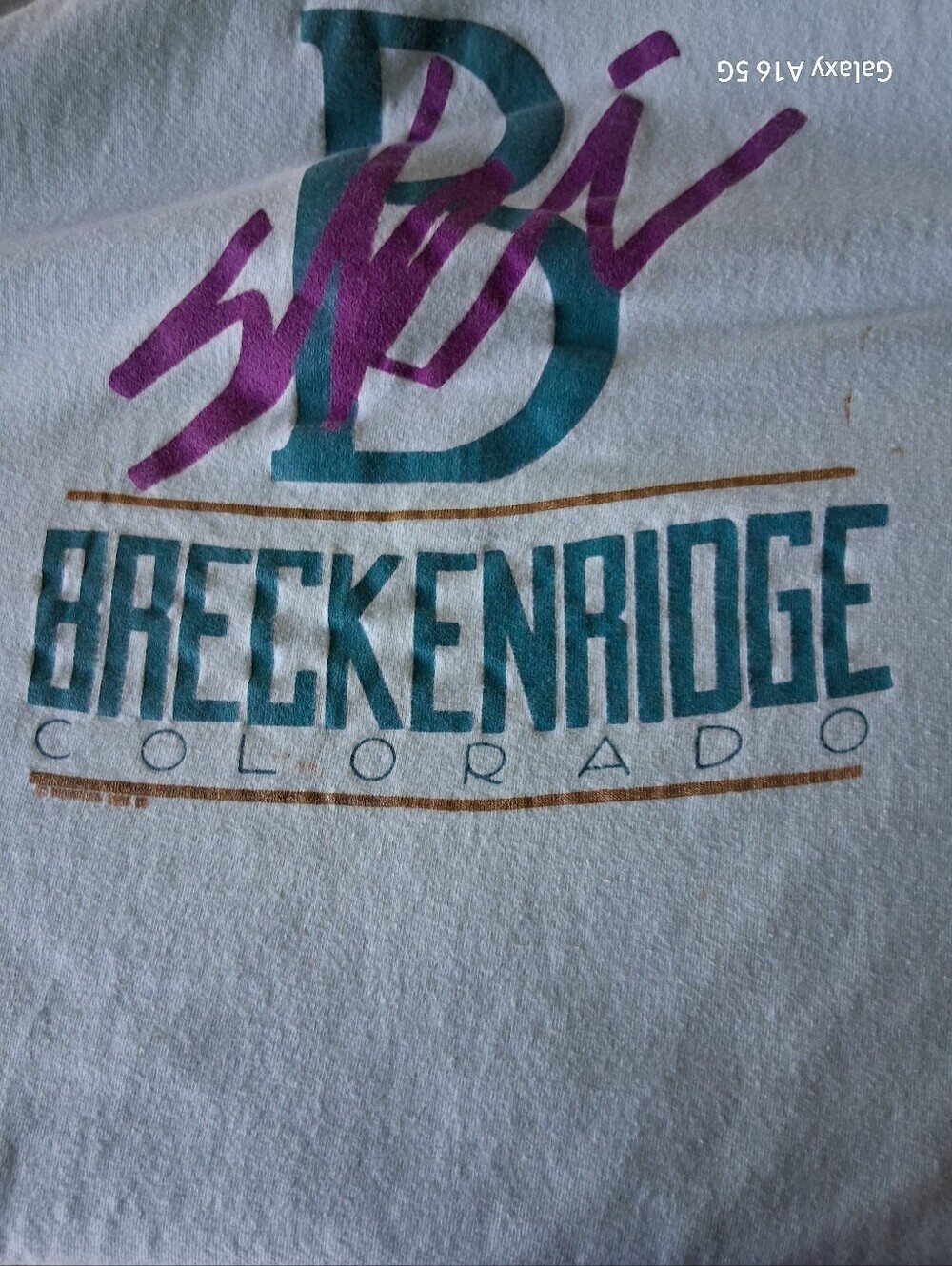 Breckenridge Colorado Graphic Tee - Teal & Purple Print